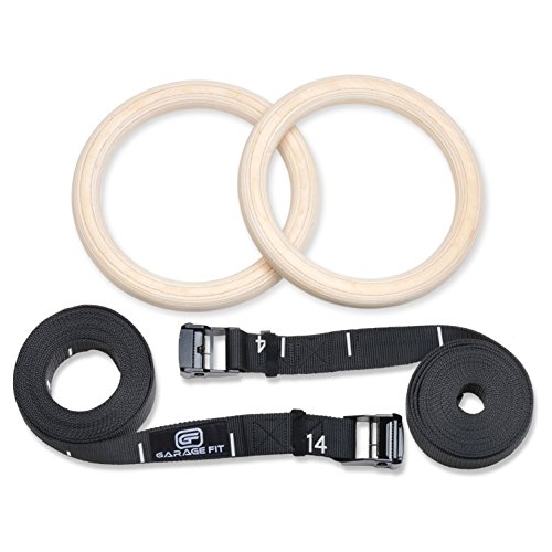 Wood Gymnastic Rings Premium Heavy Duty Cross Training, Gymnastics