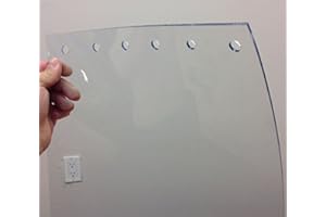 Strivide – Vinyl Strip Curtain - Door Replacement Strips - Standard Smooth (Common) - 8 in. Width (Thickness: 0.08 in.) X 86 in. (7 ft 2 in.) Height - Pack of 4 Plastic Strip Door Strips