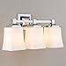 Brighton 3 Light Bathroom Vanity Fixture Chrome w/ Frosted Glass Linea di Liara LL-WL240-3-PC