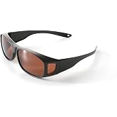 SomniLight Polarized FL-41 Light Sensitivity Glasses for Florescent Light Sensitivity, Photophobia, and Migraines (fit-over style, Outdoor)