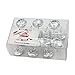 FINROS Decorative Shower Curtain Hooks, 12 Pcs Acrylic Double Glide Shower Curtain Hooks for Bathroom and Living Room (Clear)
