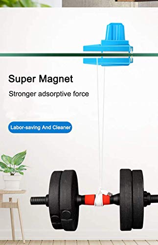 MAKINGTEC Magnetic Window Cleaning Tools, Double-Sided Window Cleaner Glass Wiper, Washing Brush Tools, Outside Window Cleaner Tool, for High-Rise Double Glazed Windows (Glass Thickness（4-22mm）)