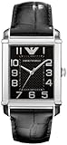 Emporio Armani Men's AR0363 Black Crocodile Leather Quartz Watch with Black Dial
