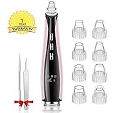【2019 latest model】Blackhead Remover Vacuum Pore Cleaner with Upgrade Cold/Hot Compress, 3 Model IPL Beauty Lamp Technology,Pore Cleaner Acne Comedo Suction Removal Machine With 8 Probes(Pink)