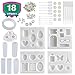 XIIYGJS Resin Molds for Jewelry,18 Pack Silicone Molds Kit for Casting Epoxy Resin UV Resin,Include Pendant, Bracelet, Earring, Ring,Diamond Molds,with Resin Mixing and Measuring Tools