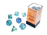 Chessex Nebula Polyhedral Dice Set Oceanic with