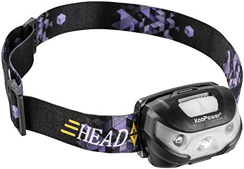 USB Rechargeable Headlamp Flashlight - 400 Lumen, Ultra Lightweight Comfortable Super Bright Waterproof Head Torch Perfect for Running, Camping Cycling