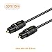 CableCreation Optical Digital Audio Cable, 50FT Thin Fiber Optic Toslink Gold Plated Optical S/PDIF Cord for Home Theater, Sound Bar, TV, PS4, Xbox, VD/CD Player, Game Console& More, Black