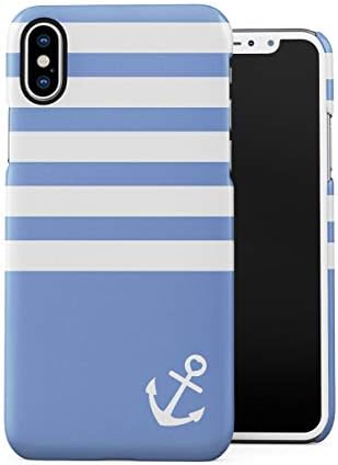DODOX Sailor White Lifebuoy Anchors Pattern iPhone XS Max Snap-On Hard Plastic Protective Shell Case Cover