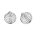 JPSOR 30pcs Silver Plated Spiral Bead Cages Pendants for Jewelry Making (15mm, 25mm, 30mm)
