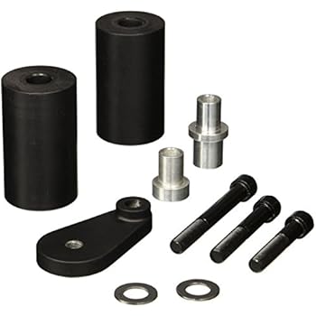 Krator MT219-023 Black Slider (2003-2009 Yamaha YZF R6S No Cut Frame Crash Protectors Motorcycle)