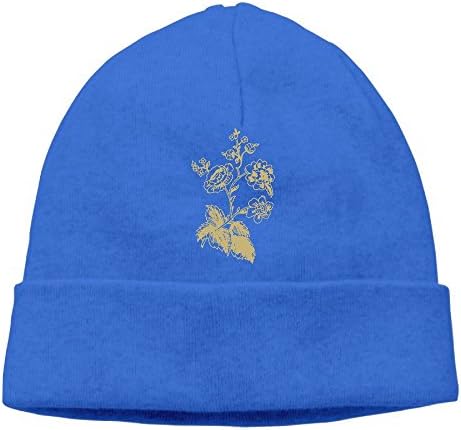 Golden Flower Rose Men's&Women's Knit Beanie Caps Winter Warm Daily Hat