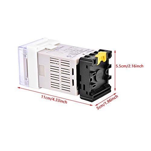 TOPINCN Dh48S-2Z 220V Double Time Delay Relay With Dual Time Display, Socket Base - Image 3