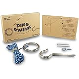GETMOVIN SPORTS Hook and Ring Swing DIY Kit Stainless Steel Hardware and Nylon String Ring Toss Game Indoor â€“ Outdoor for Endless Hours of Fun!
