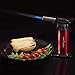 Culinary Torch For Cooking - Create Gourmet Meals and Delicious Desserts With Ease - Stylish Red Kitchen Blow Torch Is Safe and Easy To Use - Perfect for Creme Brulee, Searing Meat And Much More