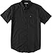 RVCA Men's That'll Do Oxford Short Sleeve Woven Shirt, Pirate Black, Large