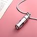 IMEIM Cremation Jewelry with Transparent Window Memorial Urn Necklace Keepsake Urn Pendant Bereavement Gift, Set of 4 (Silver)