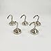 Strong 44 LB Neodymium Magnetic Hooks - Best For Hang Gadgets Indoor / Outdoor Use - Set of 5 Magnetic Base with 10 Steel Hooks - 5 Small and 5 Large Plus 3M Non Scratch Stickers