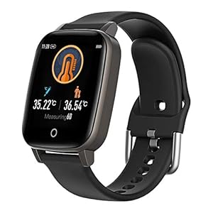 Smartwatch, 1.30 kleurenscherm, waterdicht horloge met lichaamstemperatuur, hartslag, slaapmonitoring, meerdere…