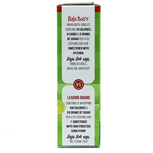 Baja Bob's Original Margarita Mix Singles (Contains 8 Single-Serve Packets) - Easy to Make a Cocktail in 60 Seconds, Sugar Free, Keto Friendly, Low Calorie, Low Carb Skinny Cocktail Mixer - Thumbnail 7