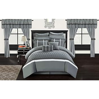 Chic Home Dinah 24 Piece Bed In A Bag Comforter Set Pleated