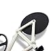 Pizza Blaze bike, Bicycle shape Pizza Cutter / Slicer - 2 Stands - Dual Stainless Steel Wheel Blades - A Sporty and Awesome Kitchen Gift (White)