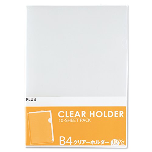 プラス クリアホルダー B4 10枚パック FL-212HO 88-516 クリアー 0.2mm厚
