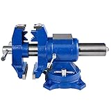 BestEquip 4" Heavy Duty Bench Vise , Double Swivel