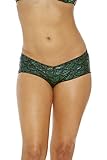 Bodyshotz Women's Metallic Mermaid Scrunch Back Micro Shorts