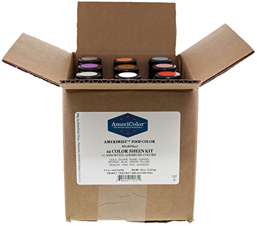 Click Here to See More Images Americolor Sheen Airbrush Color Kit, Twelve 4.5-Oz Colors (Shown in Picture)