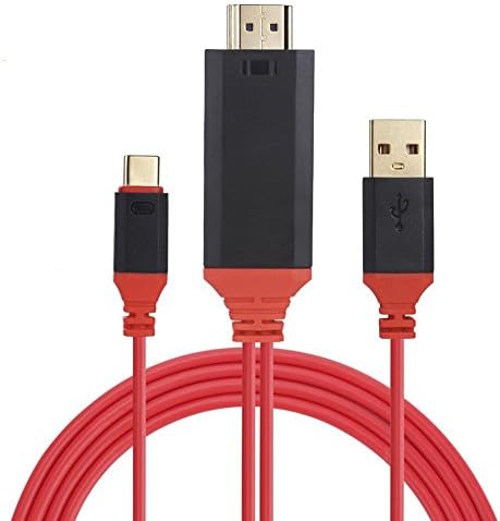 Rekabel USB C to HDMI Cable Adapter, 6.6ft 1080P 3 in 1 USB 3.1 Type C Male to HDMI Male High Speed Cable 4K×2K@30Hz UHD TV Charger for 2017,MacBook, ChromeBook