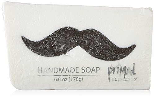 Primal Elements Bar Soap, Mustache, 6.0 Ounce