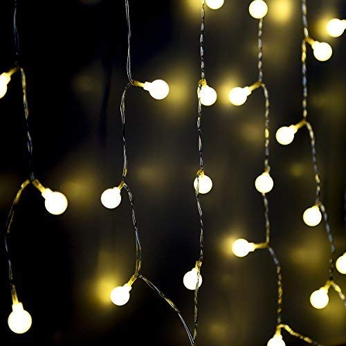 Fairy String Lights Battery Operated, 8 Mode Chains 40LEDs Small Ball Lights for Christmas Party Wedding Decoration (Warm White)