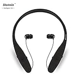 Bluetooth Headphones, Bluenin 980 Wireless Headsets Sweatproof In-ear Earbuds Sports Neckband Earphones Built-in Mic with Noise Cancellation for iPhone 7 plus 7 6s 6 5s 5 Samsung and Android (Black)