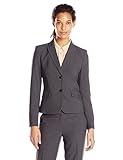 Calvin Klein Women's 2 Button Suit Jacket, Charcoal, 4