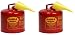 Eagle UI-50-FS Red Galvanized Steel Type I Gasoline Safety Can with Funnel, 5 gallon Capacity, 13.5" Height, 12.5" Diameter (Pack of 2)