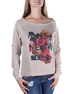 Women's Fabulous Never Sleeps Sweater (Small, Beige)