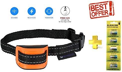 AVA Electric [Ultra Pack Battery X5] Dog Bark Collar Upgrade 2018 Battery x5 Work Time - Vibration No Shock - No Bark Collar for Small Medium Large Dogs Best Barking Collar - Pet Safe Waterproof