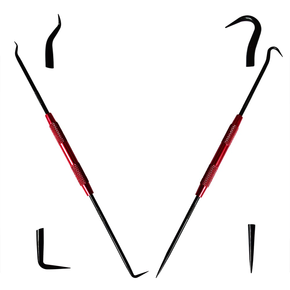 Lotatheta 2pcs Double-Ended Specialty Pick Set O-Ring and Hooks Scriber Set