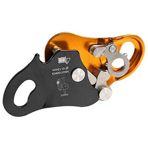 Nrpfell Magnesium-Aluminum Alloy Rope Self-Locking Device, Rope Grabber, Rock Climbing Protection Pendant