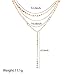 Zealmer Shoopic Mulitlayer Coin Choker Necklace Long Y Chain Necklaces for Women Gold