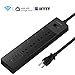 Smart Power Strip Alexa, TESSAN WiFi Multi Outlets with 3 USB Ports & 4 Remote Controlled AC Plugs, Overload Switch Charging Station with 6FT Extension Cord, Work with Echo/Google Home/IFTTT - Black