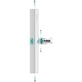 Greenwater Drill Free Shower Slide Bar, Adhesive Shower Head Holder Suction Cup Stick On, Adjustable Handheld Shower Wand Hose Holder Shower Sprayer Clip Hook No Drill / Screw Mount for Kids Women