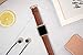 SWEES Leather Band Compatible for iWatch 38mm 40mm, Genuine Leather Replacement Strap Rose Gold Buckle Compatible iWatch Series 6 5 4 3 2 1 Sports & Edition Women And Men, Deep Brown