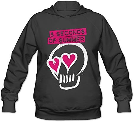 IYI 2016 Women's 5 Seconds Of Summer 2016 Fashion Hooded Sweatshirt Black
