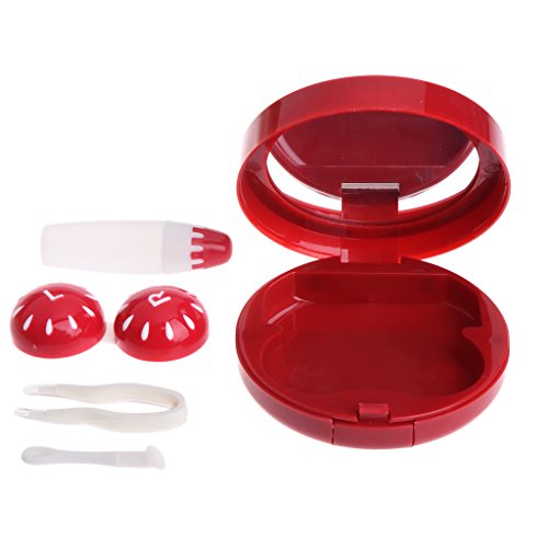Sarora Mini Contact Lenses Box - Fruit Style Contact Lens Travel Kit Case with Mirror for Home and Travel (Kiwifruit) - Thumbnail 5