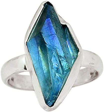 Xtremegems Aqua Aura Quartz 925 Sterling Silver Ring Jewelry Size 10 30513R