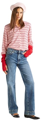 United Colors of Benetton Pantalone 4SRNDE01V, Pantalons Femme, Blu,