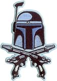 Star Wars / Clone Wars Lucas Films Movie Embroidered Iron On Patch - Jango Fett Bounty Hunter Crossed Pistols SW47