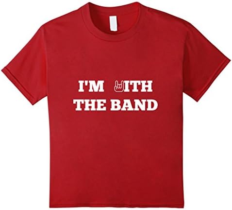 unisex-child I'm With The Band T-Shirt, Band T Shirts, Concert Band Shirt 10 Cranberry